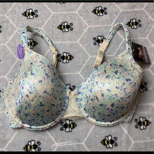 FIRM PRICE 🆕BALI Blue Spotted Padded Bra -Size 38D